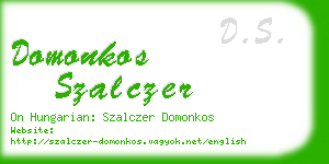domonkos szalczer business card